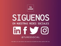 Plantillas personalizables de síguenos en redes sociales