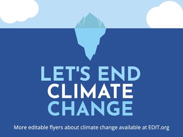 Editable climate change poster templates to print