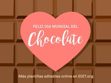 Carteles del Día del Chocolate editables online