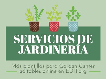 Flyers de Garden Center y Jardinería editables