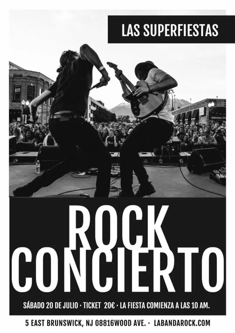 Flyer concierto a personalizar online gratis