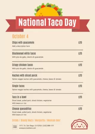 Nationaler Taco-Tag