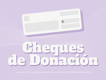 Crea un Cheque de Donación con plantillas gratis