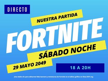 Banners y miniaturas de Fortnite editables