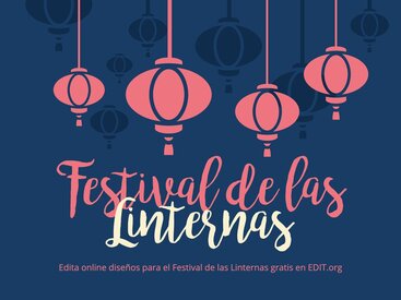 Carteles del Festival de las Linternas editables gratis