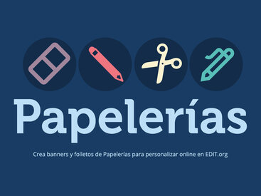 Diseña banners para Papelerías con plantillas online