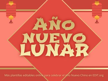 Nuevo Año Lunar: crea pósters con plantillas editables