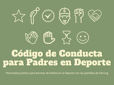 Pósters de Código de Conducta para Padres en Deporte Juvenil