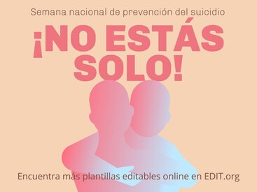 Hacer carteles sobre la prevención del suicidio online