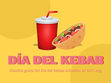 Flyers del Día Mundial del Kebab para editar