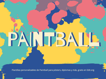 Edita invitaciones de Paintball gratis para imprimir