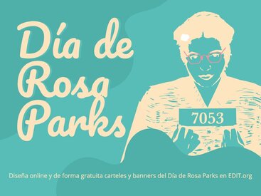 Diseña pósters del Día de Rosa Parks con plantillas editables