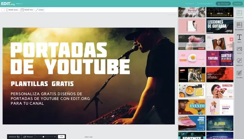 Plantillas gratuitas para portadas de Youtube