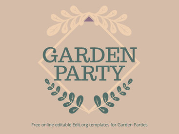Editable Garden Party Invitation Templates