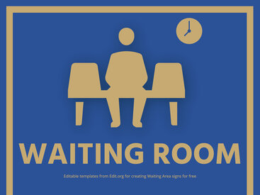 Printable Waiting Area Sign Templates