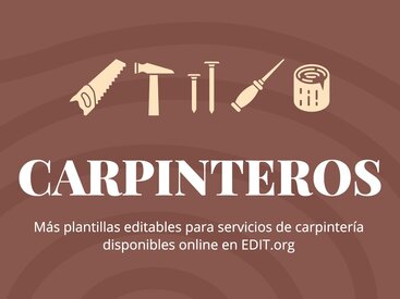 Crea Tarjetas de Carpintero con plantillas online