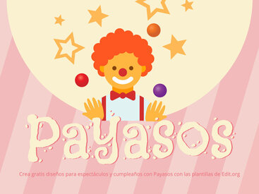 Pósters y tarjetas de Payasos para editar online