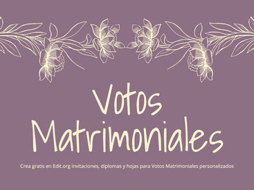 Plantillas de Votos Matrimoniales para Eventos