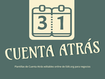 Pósters de Cuenta Atrás editables gratis