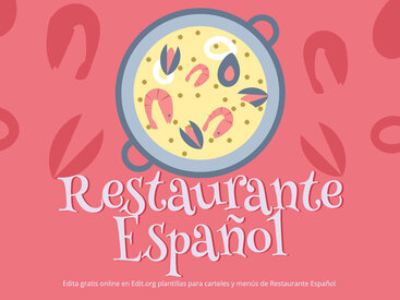 Restaurante Español: crea publicidad con plantillas gratis