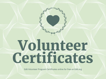 Free Volunteer Certificate Templates