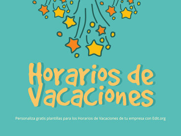 Carteles para el Horario de Vacaciones de tu negocio