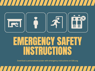 Emergency Safety Instructions Poster Templates