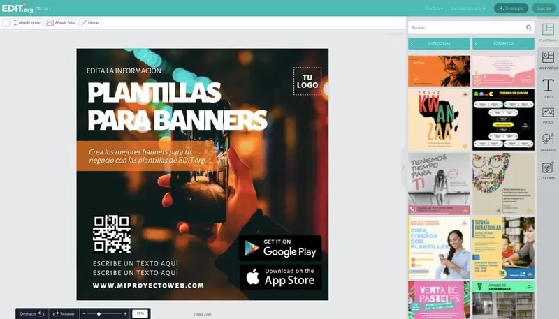 Plantillas gratuitas online para hacer banners personalizados