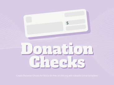 Free Large Donation Check Templates