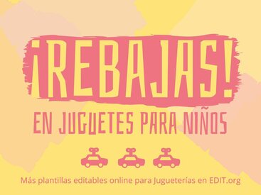 Crea flyers y catálogos para Jugueterías editables