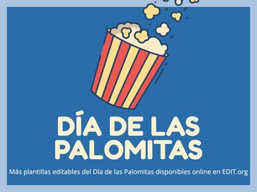 Carteles del Día Mundial de las Palomitas gratis