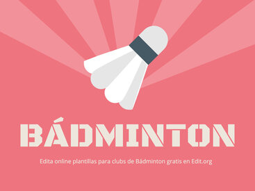 Crea pósters de Bádminton con plantillas online