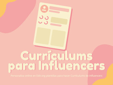 Curriculums para Influencers y Community Managers gratis