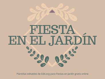 Crea una invitación para Fiesta en el Jardín gratis