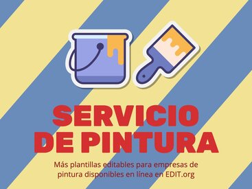 Plantillas editables para promocionar servicios de pintor